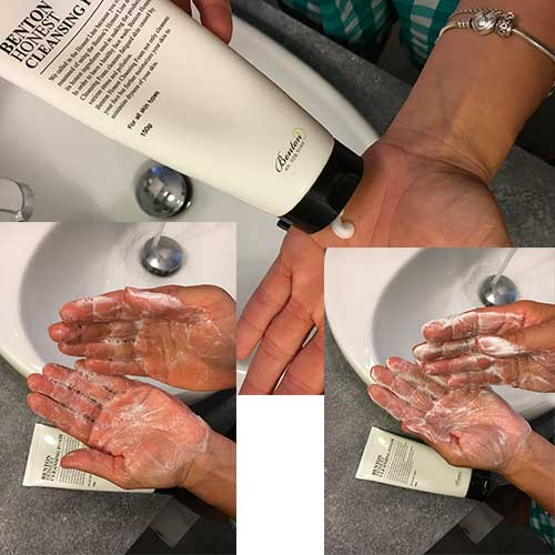 Dosaggio detergente schiumoso per la Skin care mattutina