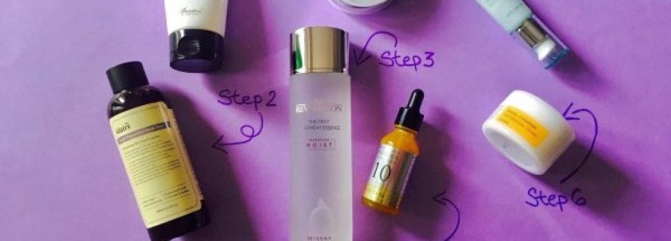 Prodotti assortiti per skincare coreana