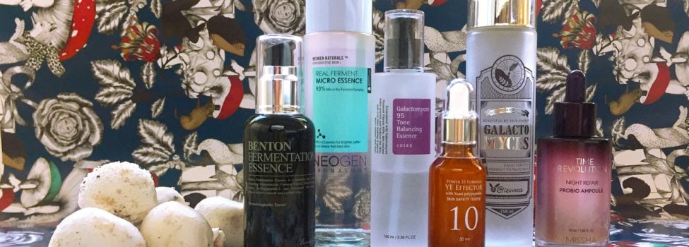 Prodotti k-beauty, cosmetici fermentati assortiti