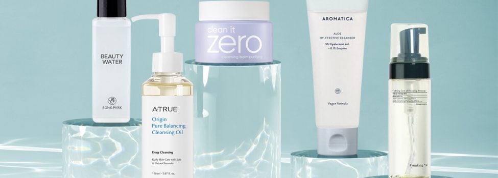 Selezione di prodotti coreani per double cleansing